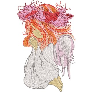 Talking with God embroidery design - Embroidery Design