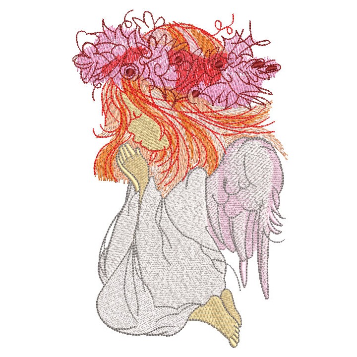 Talking with God embroidery design - Embroidery Design