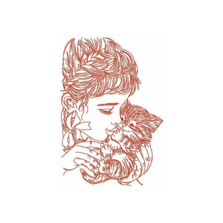 Fluffy treasure embroidery design - Embroidery Design