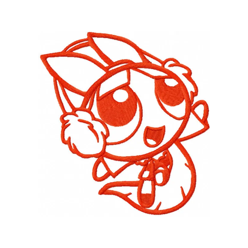 Blossom one colored embroidery design - Embroidery Design