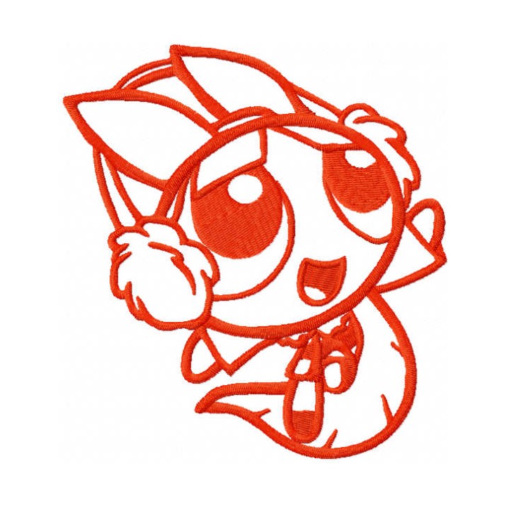 Blossom one colored embroidery design - Embroidery Design