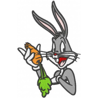 Bugs bunny love carrot embroidery design - Embroidery Design