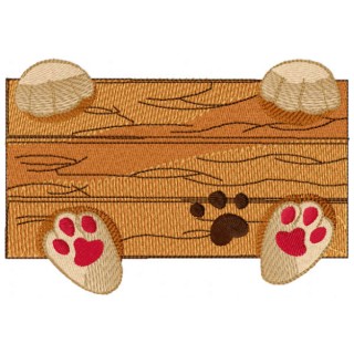Four paws and board embroidery design - Embroidery Design