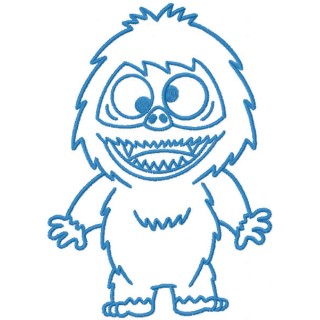 Abominable one color embroidery design - Embroidery Design