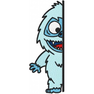 Abominable outside the door embroidery design - Embroidery Design