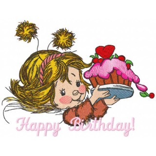 Happy birthday mon embroidery design - Embroidery Design