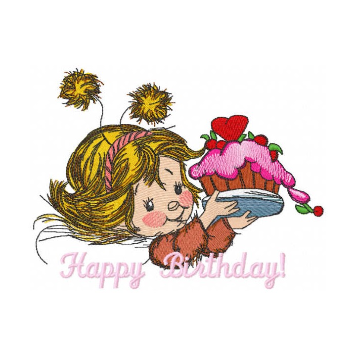 Happy birthday mon embroidery design - Embroidery Design