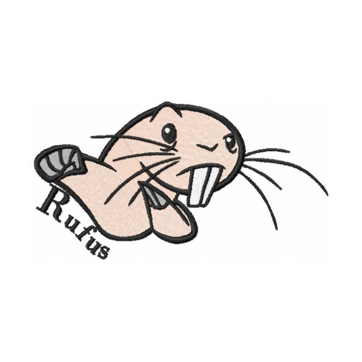 Rufus fight embroidery design - Embroidery Design