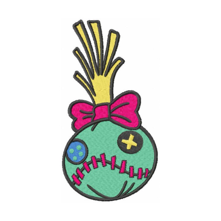 Scrump head embroidery design - Embroidery Design