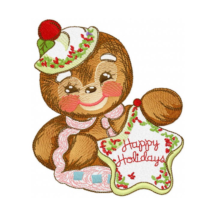 Gingerbread cooking master embroidery design - Embroidery Design