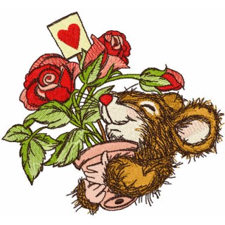Favorite roses as a gift embroidery design - Embroidery Design