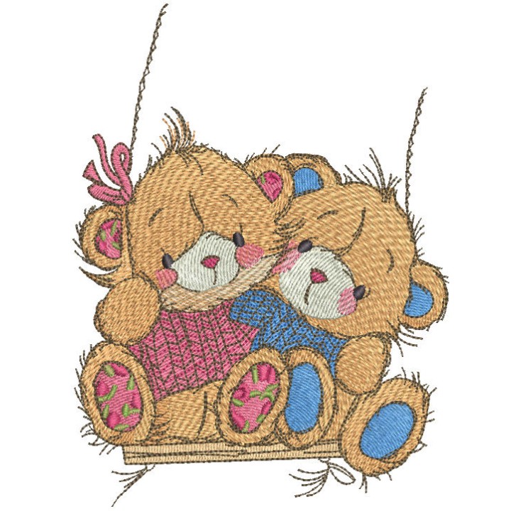 Fun swing embroidery design - Embroidery Design