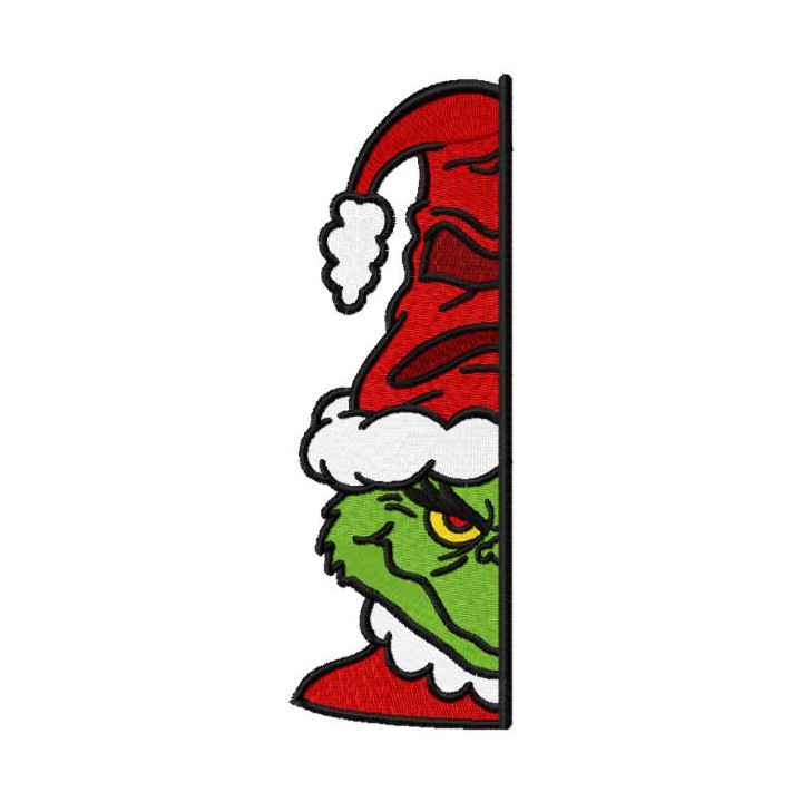 Grinchffindor under door embroidery design - Embroidery Design