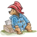 A vintage bear embroidery design featuring a cozy bear resting, ideal for teddy bear enthusiasts.