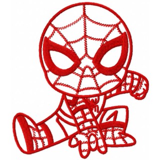 Red Spider boy embroidery design - Embroidery Design