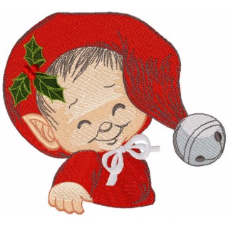 Cute baby elf embroidery design - Embroidery Design