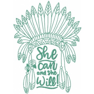 She will embroidery design - Embroidery Design