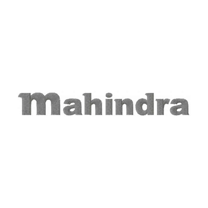Mahindra wordmark logo embroidery design - Embroidery Design