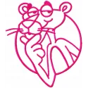 Pink Panther one colored embroidery design - Embroidery Design