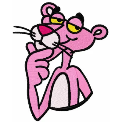 Pink panther detective embroidery design - Embroidery Design