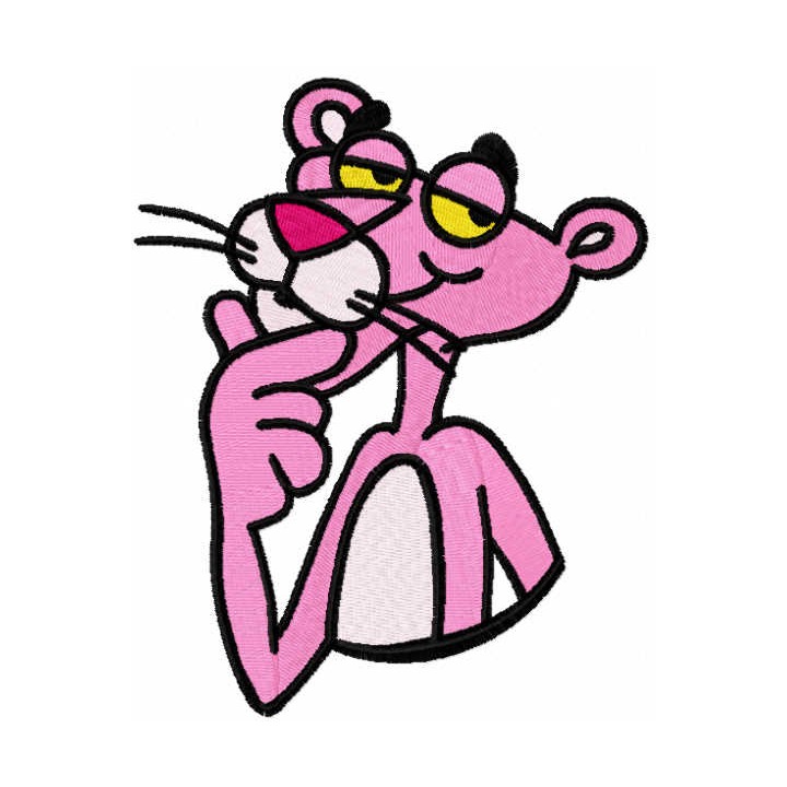 Pink panther detective embroidery design - Embroidery Design