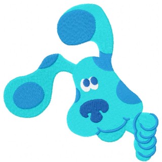 Blues clues peeps out from around the corner embroidery design - Embroidery Design