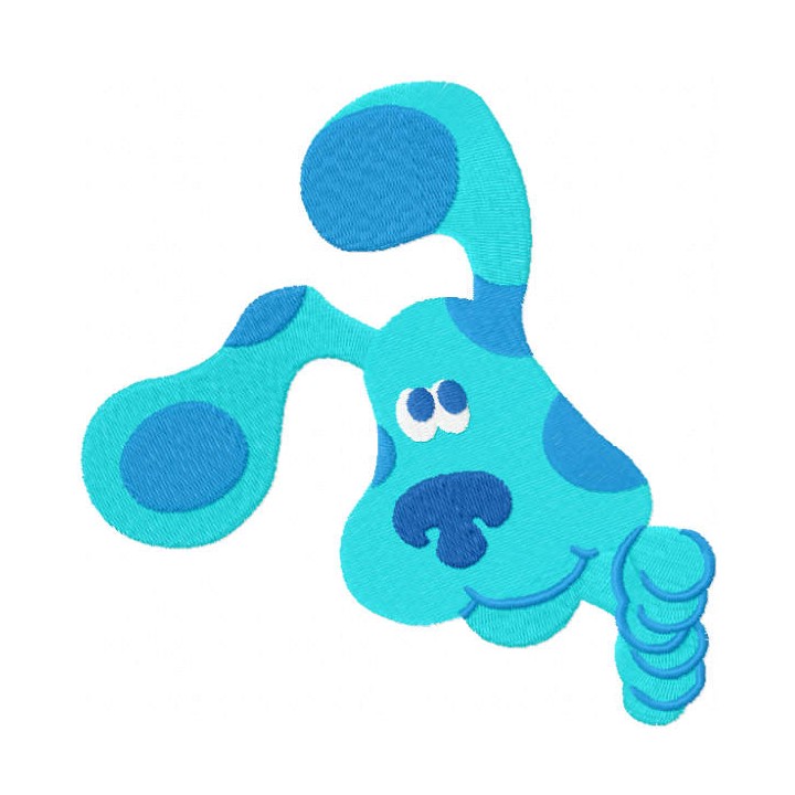 Blues clues peeps out from around the corner embroidery design - Embroidery Design