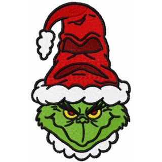 Grinch harry potter style embroidery design - Embroidery Design