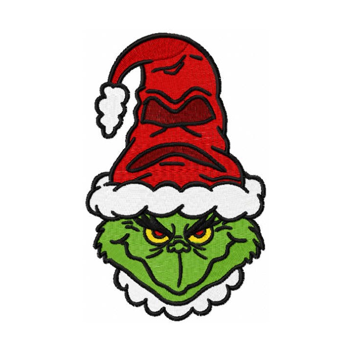 Grinch harry potter style embroidery design - Embroidery Design