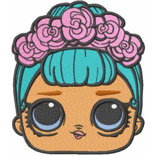 Lol Surprise doll face embroidery design - Embroidery Design