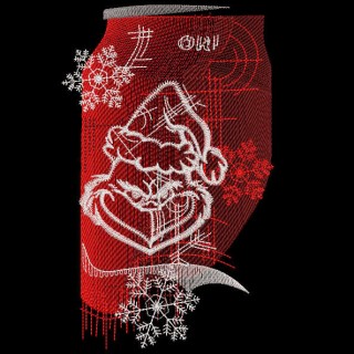 Grinch cola embroidery design - Embroidery Design