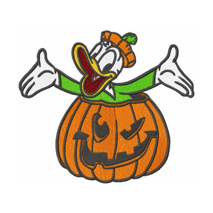 Halloween Donald duck embroidery design - Embroidery Design