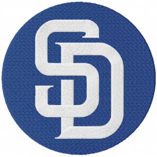 San Diego Padres classic logo embroidery design - Embroidery Design