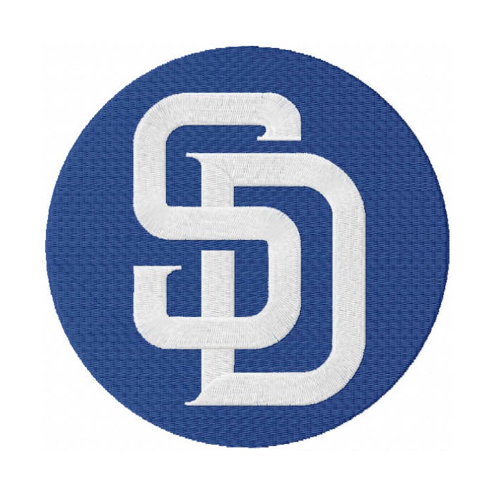 San Diego Padres classic logo embroidery design - Embroidery Design