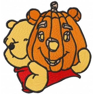 Pumpkin Pooh embroidery design - Embroidery Design