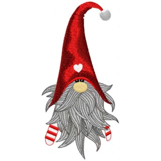 Cute Christmas Dwarf embroidery design - Embroidery Design