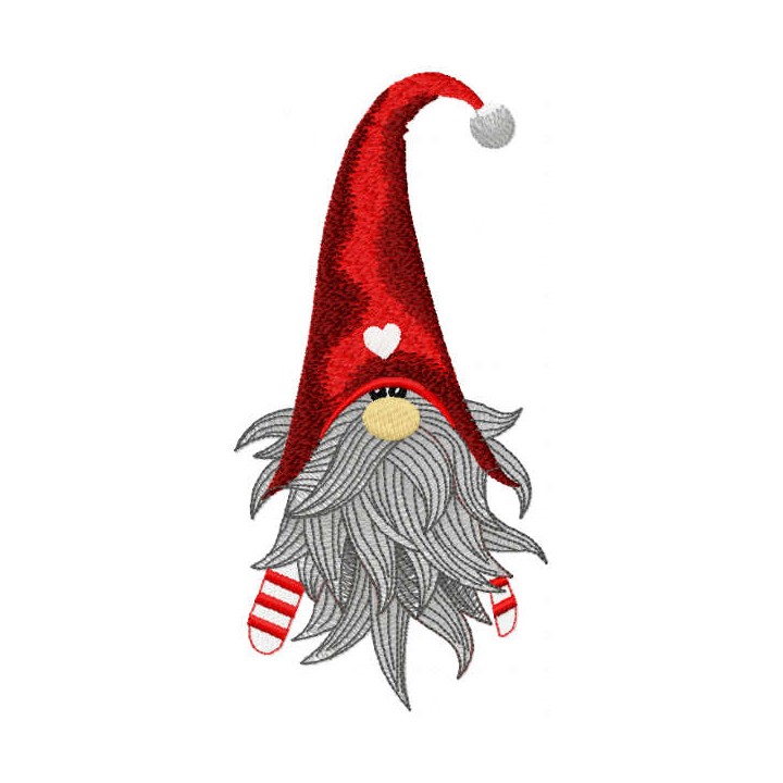 Cute Christmas Dwarf embroidery design - Embroidery Design