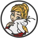 I love you Anna embroidery design preview showing stitched pattern
