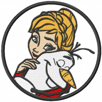 I love you Anna embroidery design preview showing stitched pattern