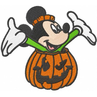 Mickey Mouse pumpkin embroidery design - Embroidery Design