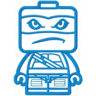 Leo chibi one colored embroidery design - Embroidery Design