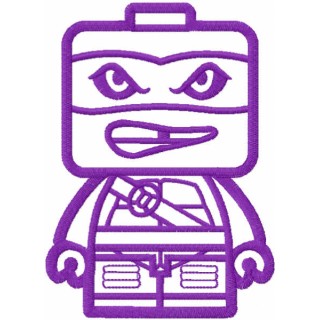 Don chibi one colored embroidery design - Embroidery Design