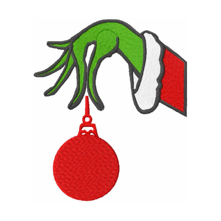 Grinch hand embroidery design - Embroidery Design