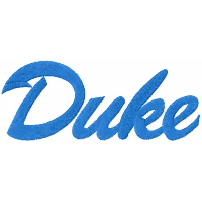 Duke University Wordmark Script Embroidery Design