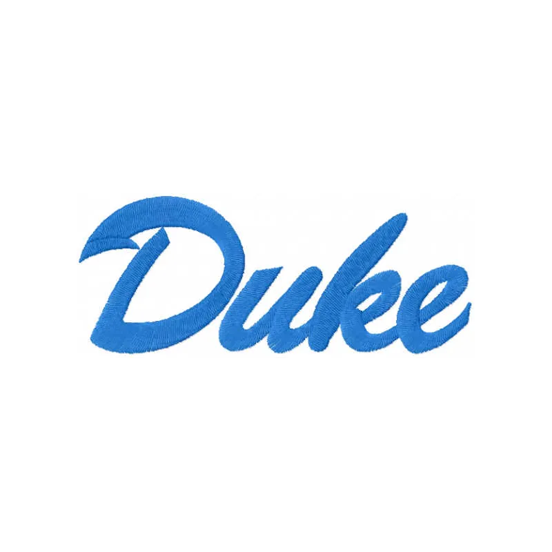 Duke Wordmark Script Stitching Pattern