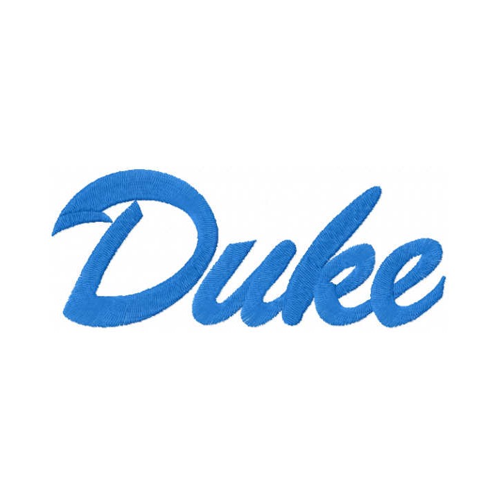 Duke University wordmark script embroidery design - Embroidery Design