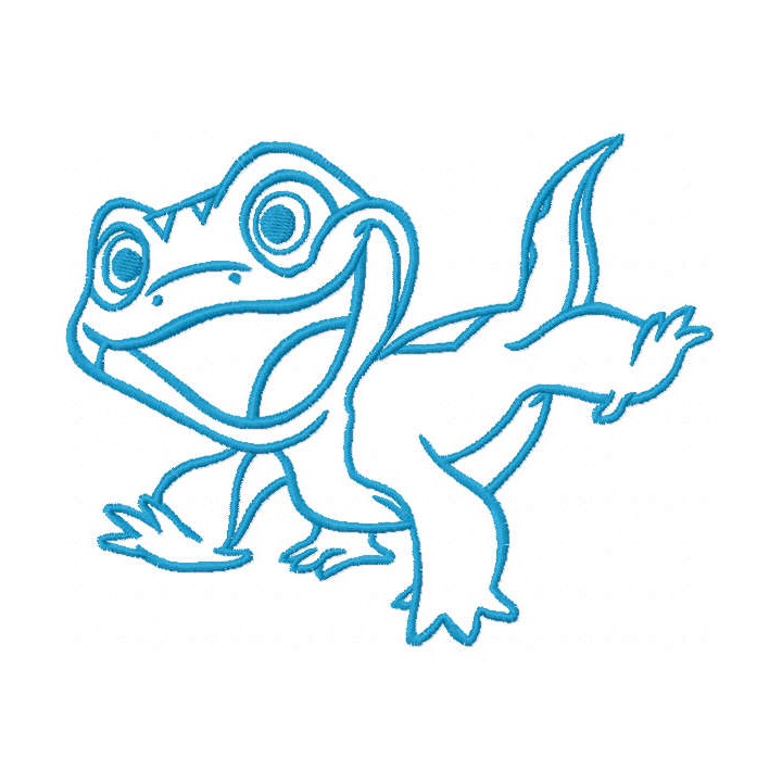 Playing Bruni one colored embroidery design - Embroidery Design