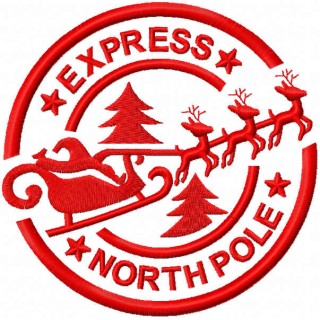 Stamp Express north pole embroidery design - Embroidery Design