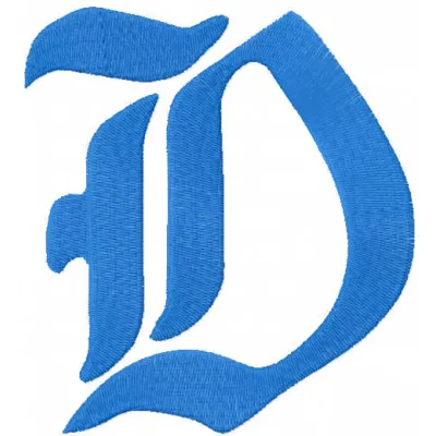 Duke D Logo Embroidery Design for Sports Fans