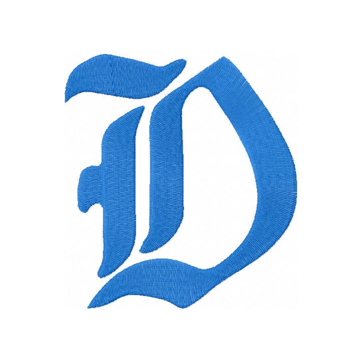 Duke D logo embroidery design - Embroidery Design